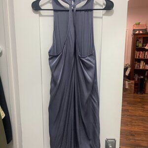 Leith Grey Granite Satin Halter Slip Dress Size XS